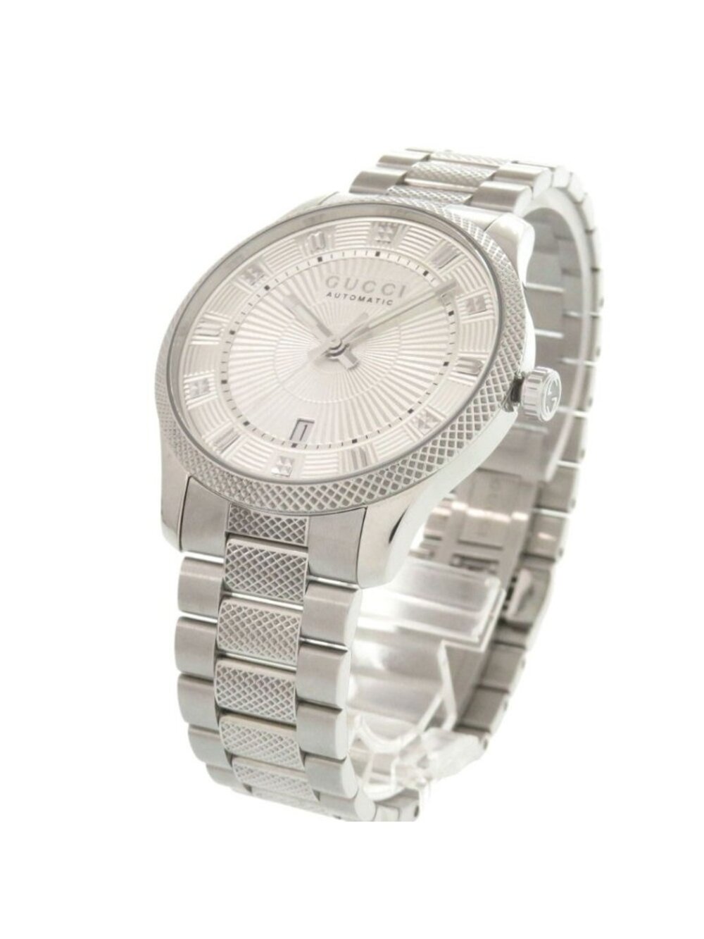 Gucci Eryx Date 126.3 Silver SS Automatic Watch - Picture 4 of 7